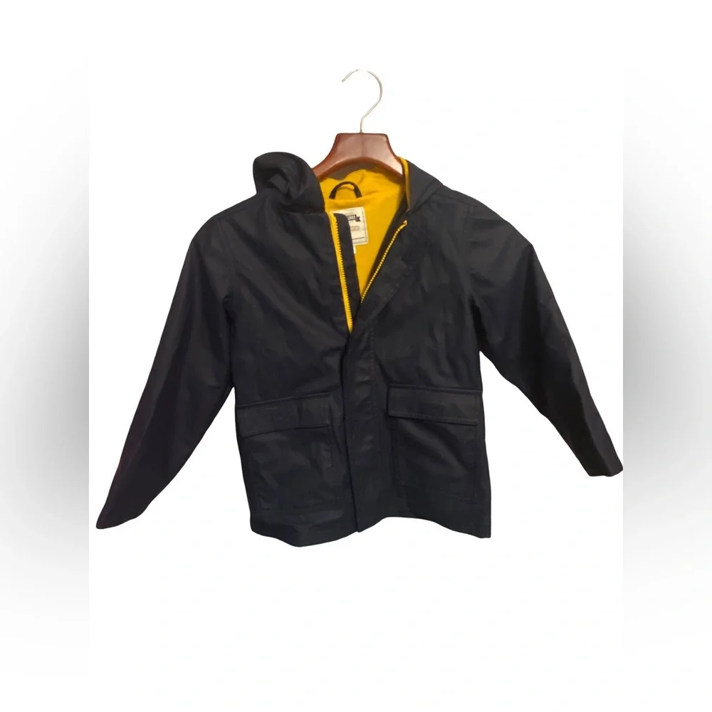 Gymboree Kids Full Zip Lined Rain Jacket Navy Size Small 5/6